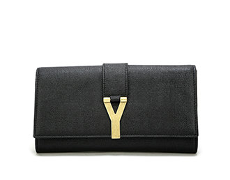 YSL belle de jour original saffiano leather clutch 30318 black